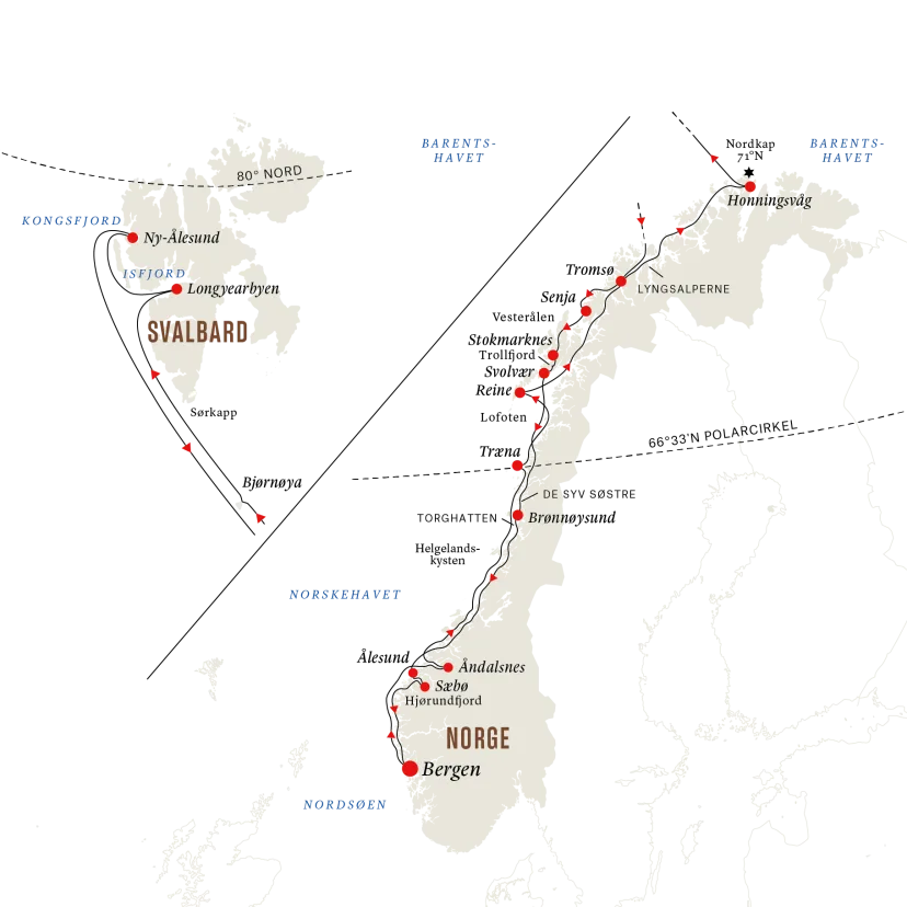 Bergen-Longyearbyen-Bergen DK 2025