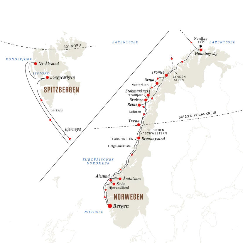 Bergen-Longyearbyen-Bergen DE 2025