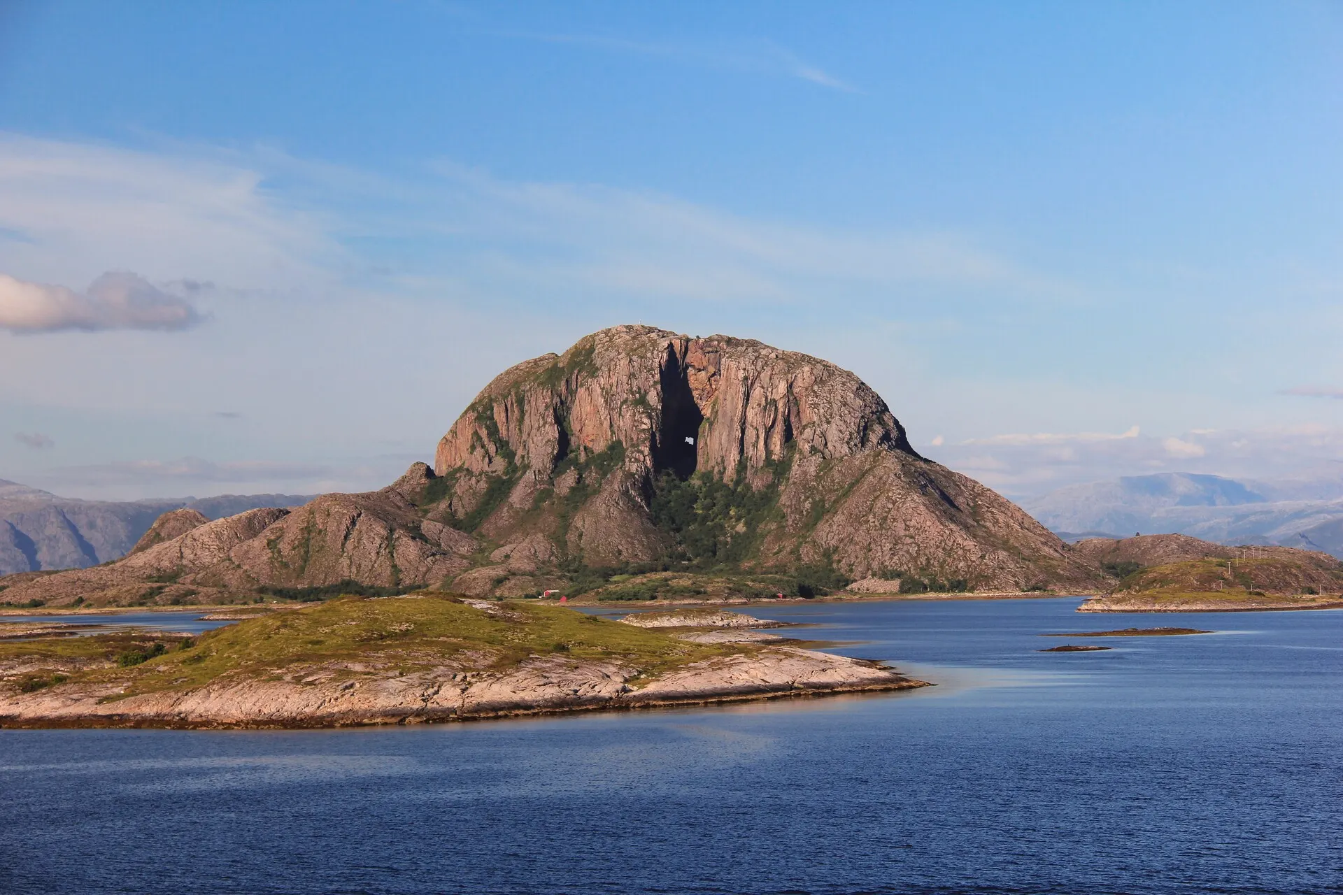 Torghatten mountain in Brønnøysund