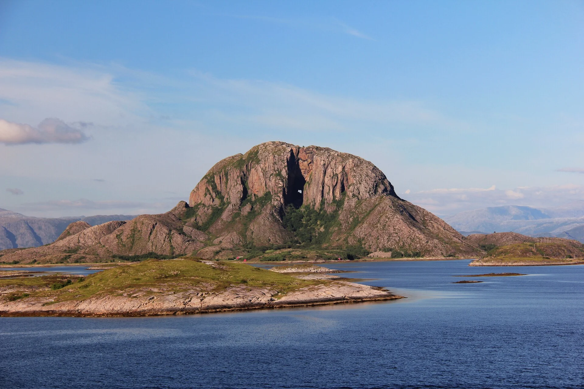 Torghatten mountain in Brønnøysund