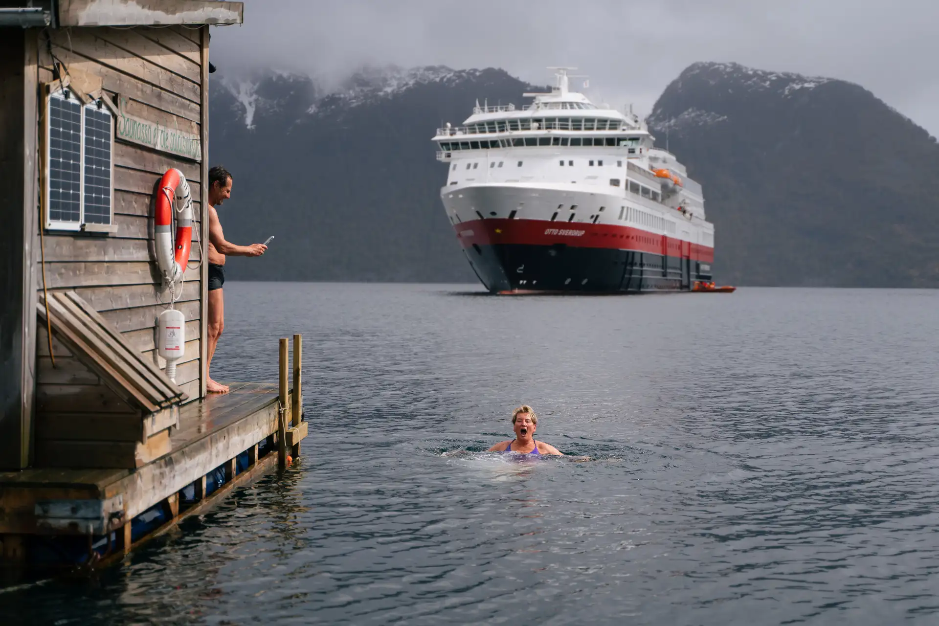 Hjorundfjord Norway Floating Sauna