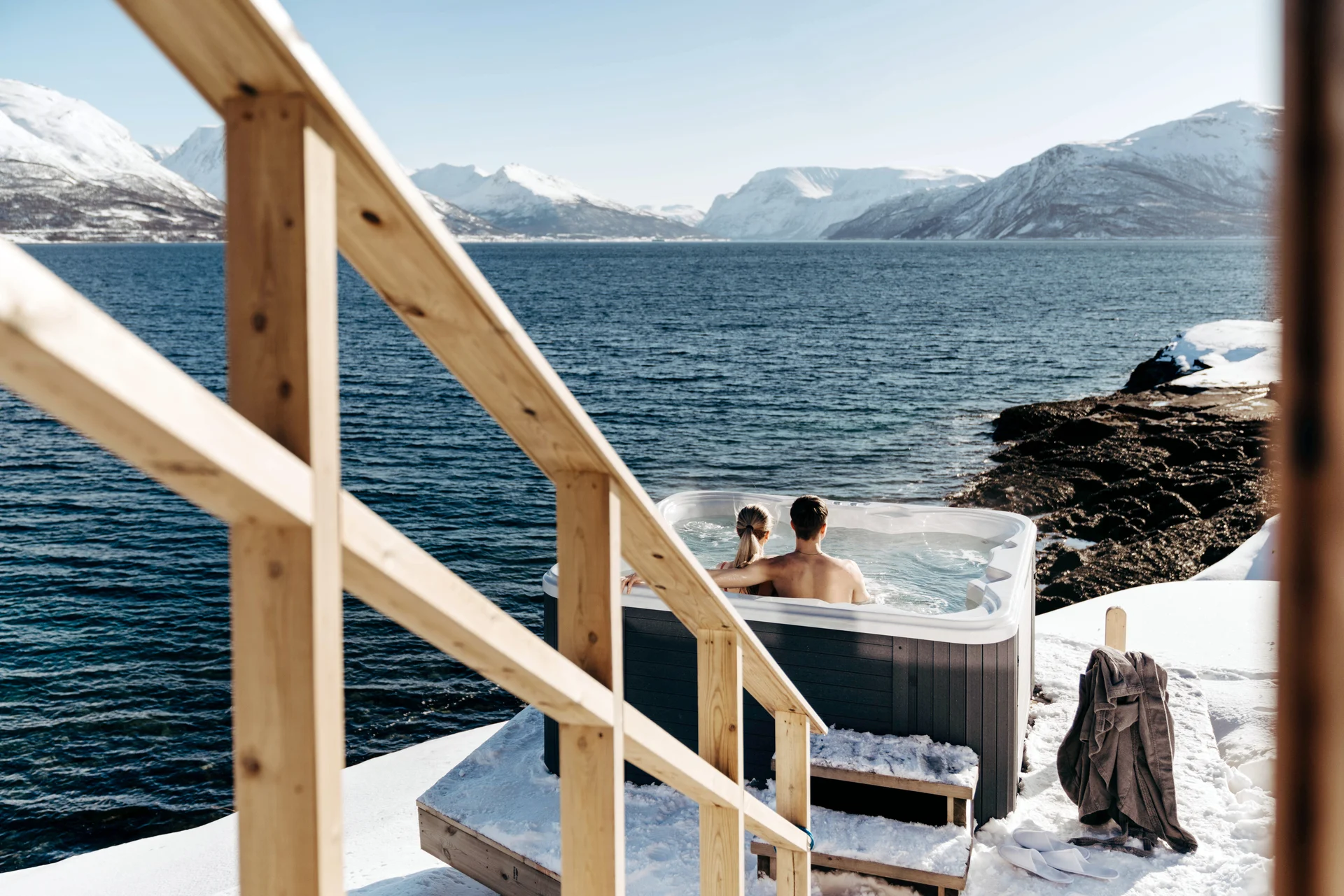 Sip the finest spirits from a hot tub at Bivrost distillery on Day 6