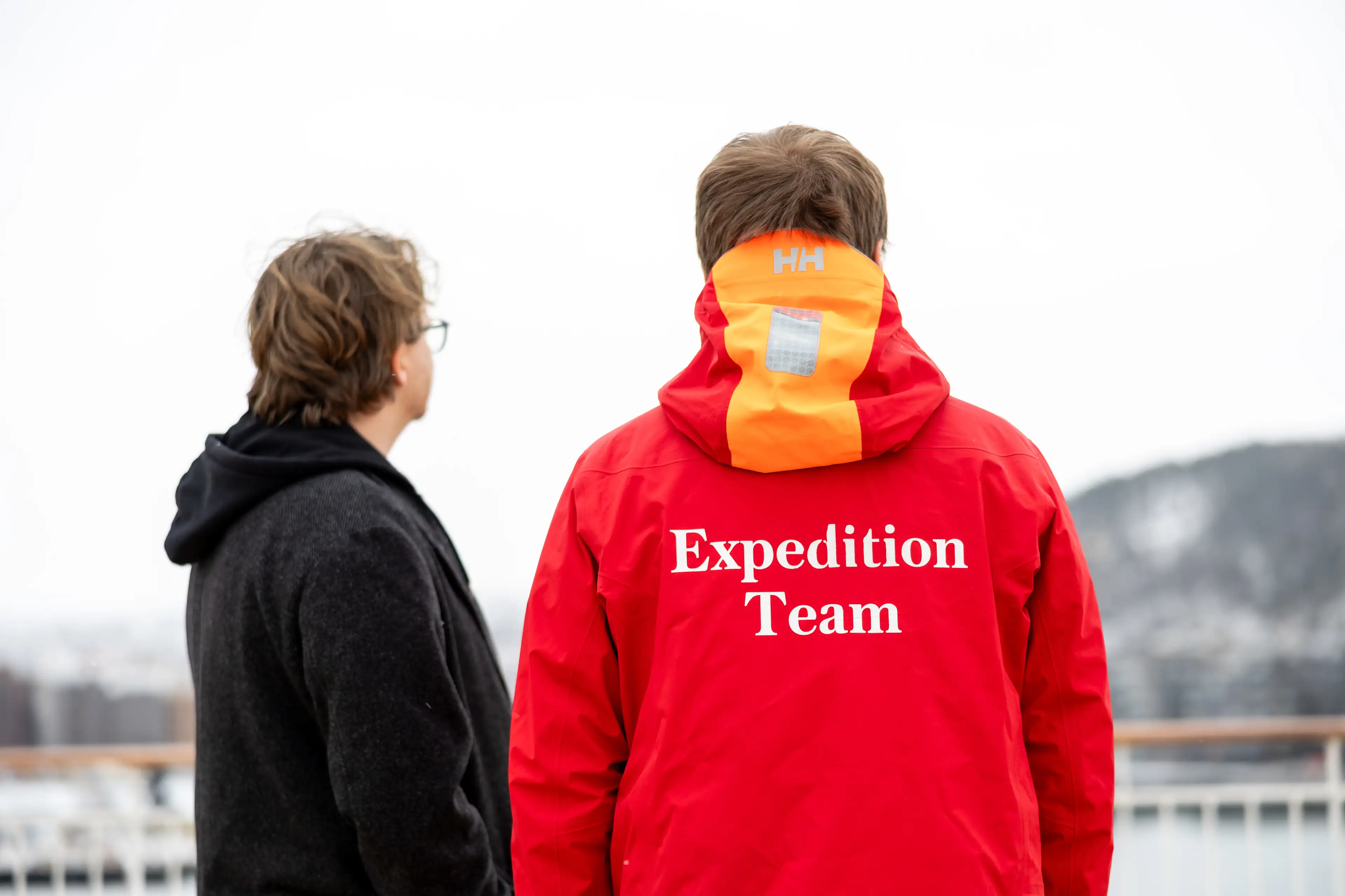 A member of the Expedition Team on board Hurtigruten