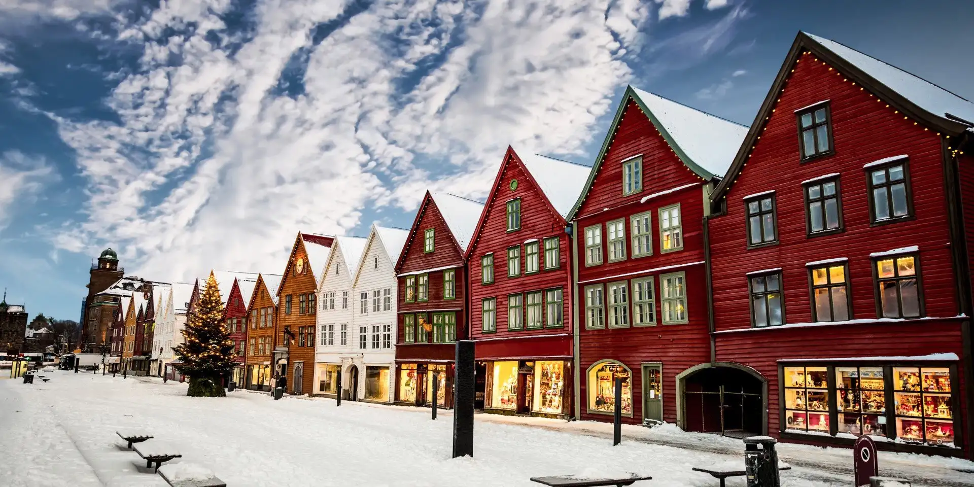 The UNESCO listed Bryggen in Bergen