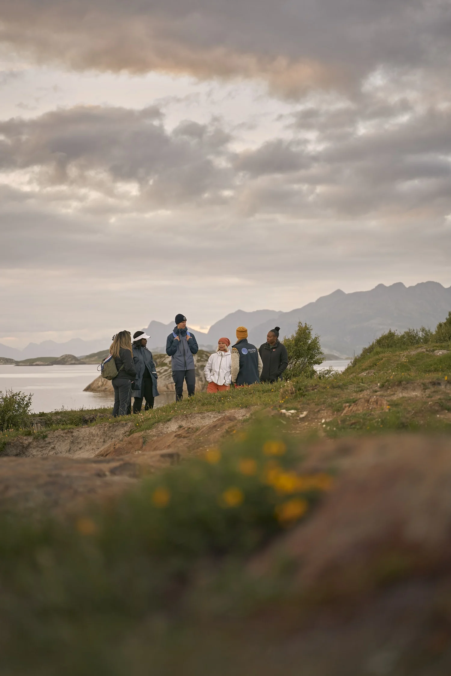 Un groupe de randonneurs lors d'une promenade à Bodo