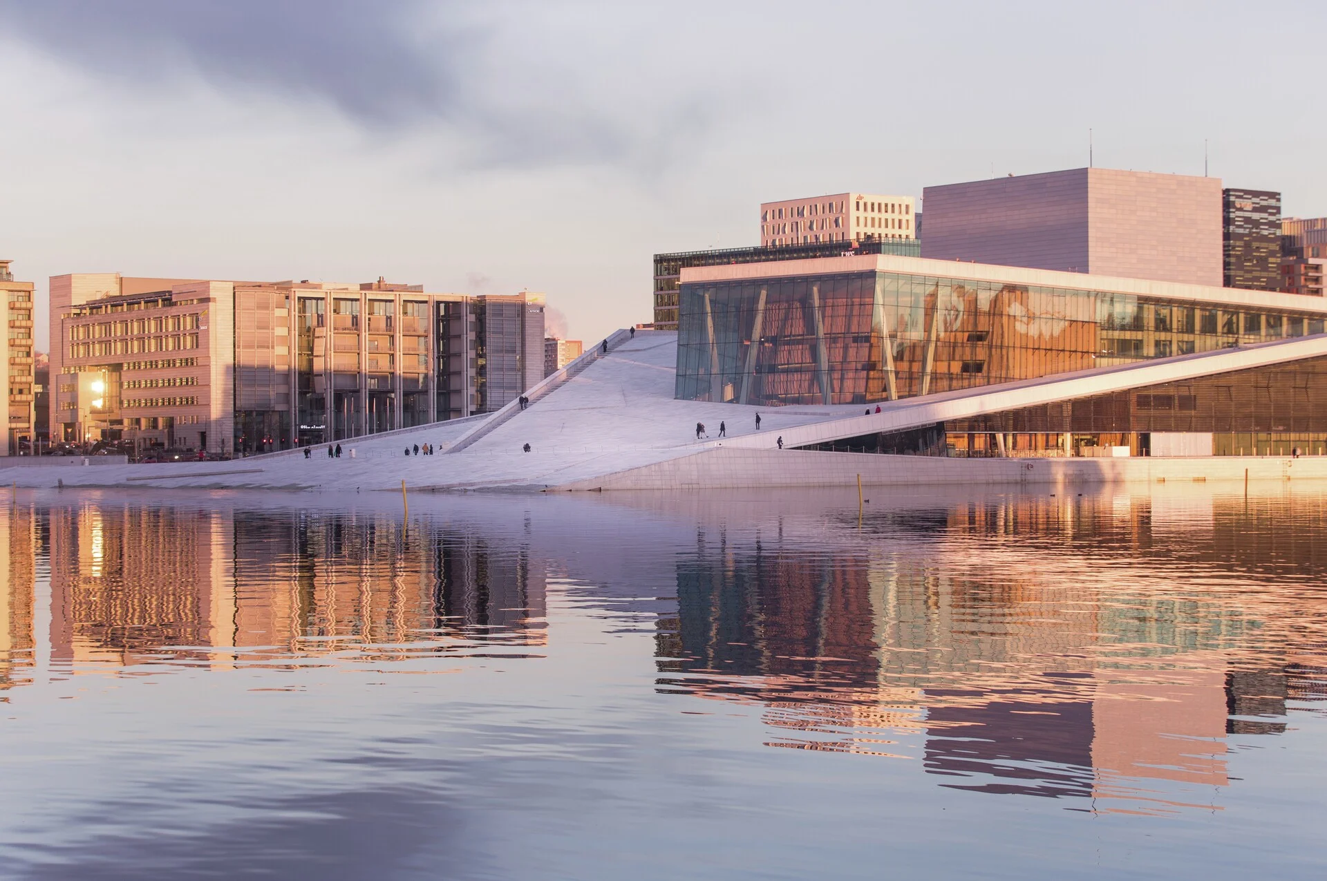 Oslo Opera House at Bjørvika in summer