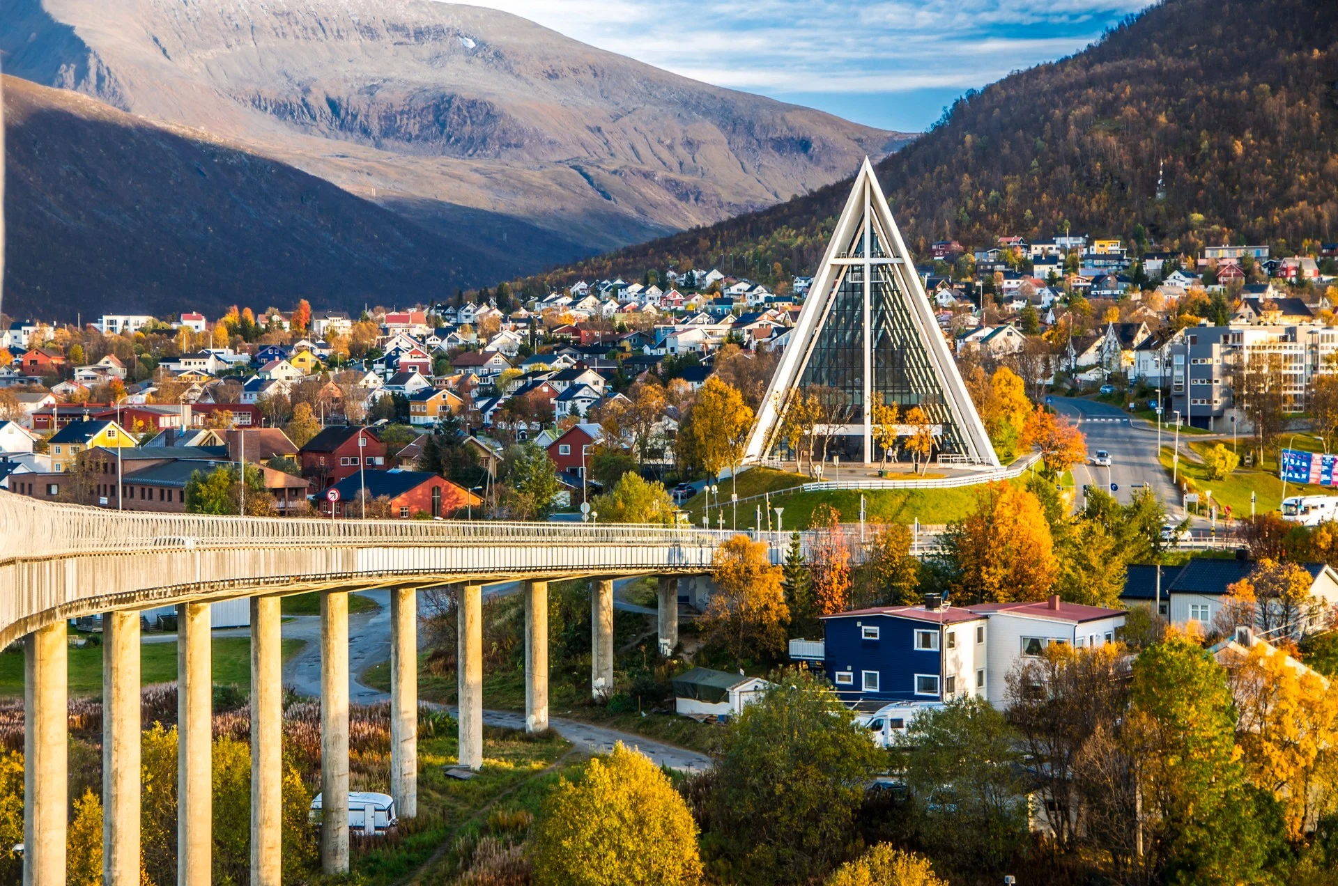 The Arctic Cathedral in the city of Tromsø