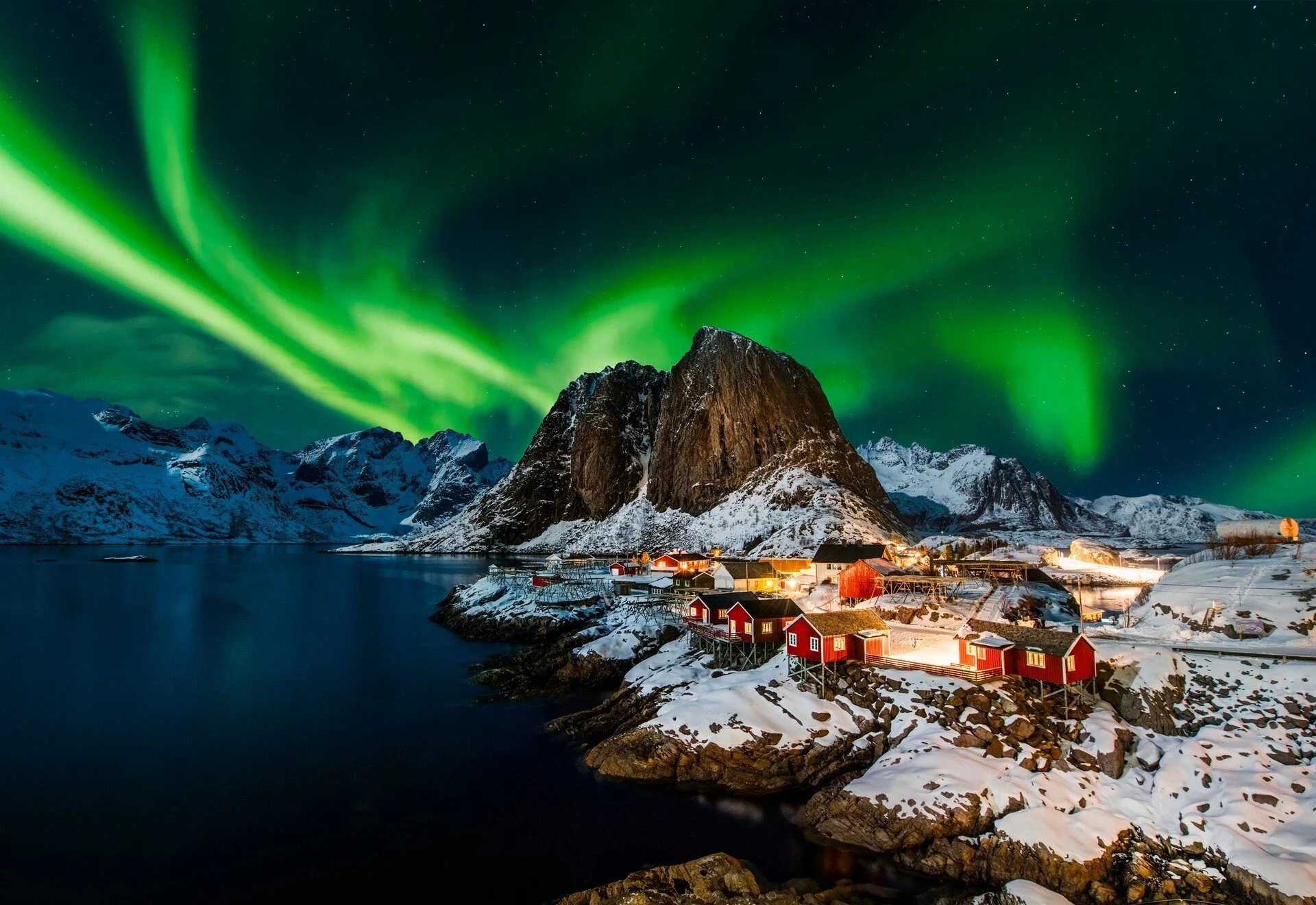 Northern Lights, Hamnoy, Norway