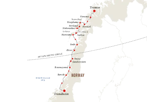 3-Day Norwegian Voyage | Trondheim to Tromsø