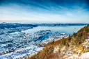 A beautiful winter view on Bergen, Norway