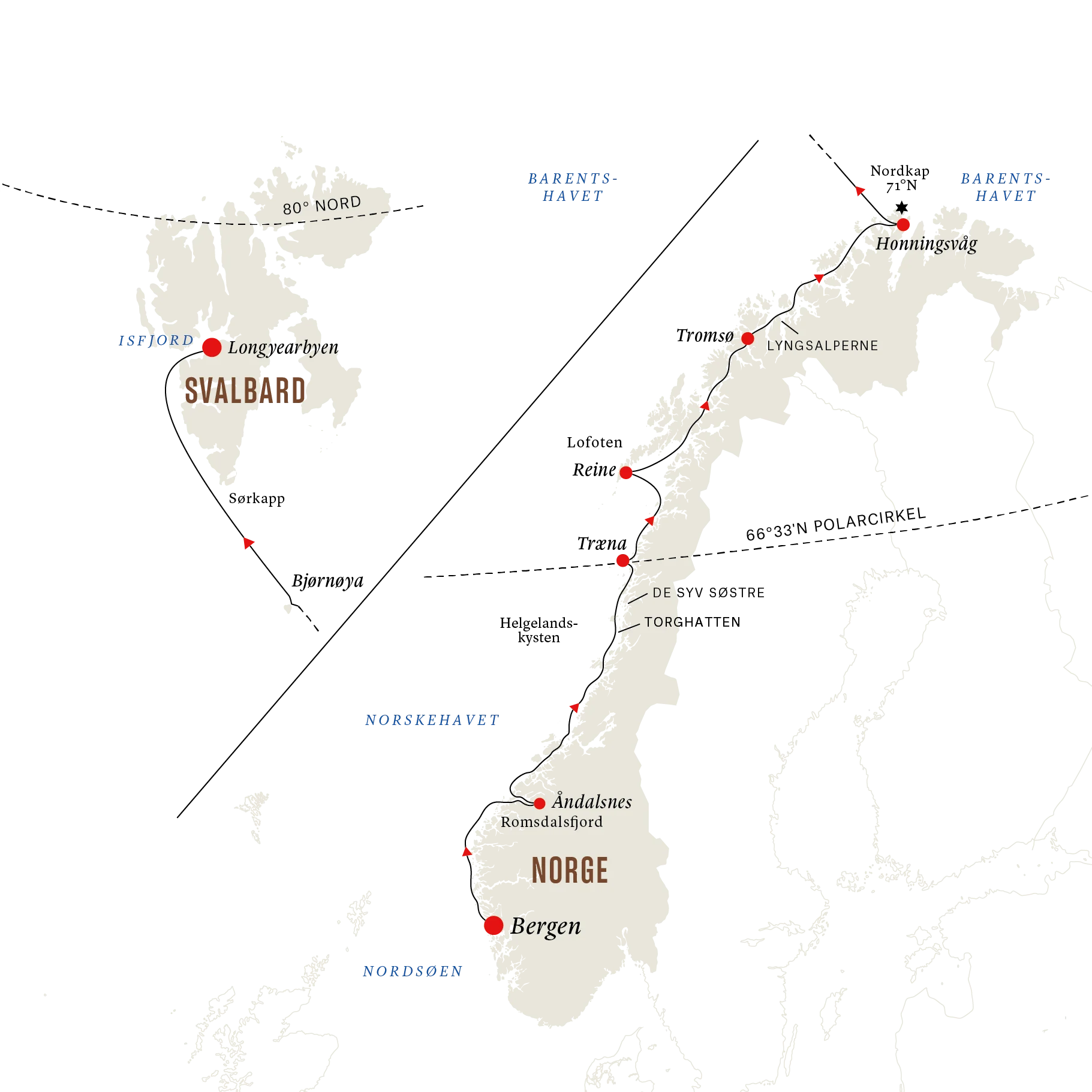 The Svalbard Express – Northbound Voyage from Bergen to Svalbard (2023)