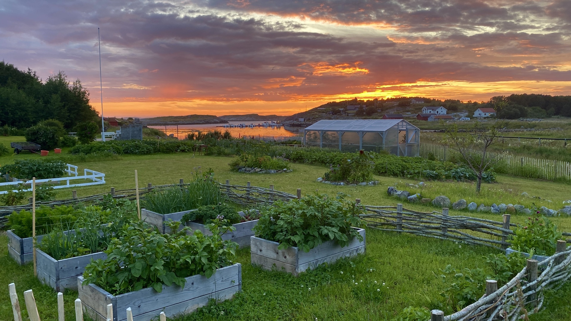 bessaker-garden-tour-norwa-sunset