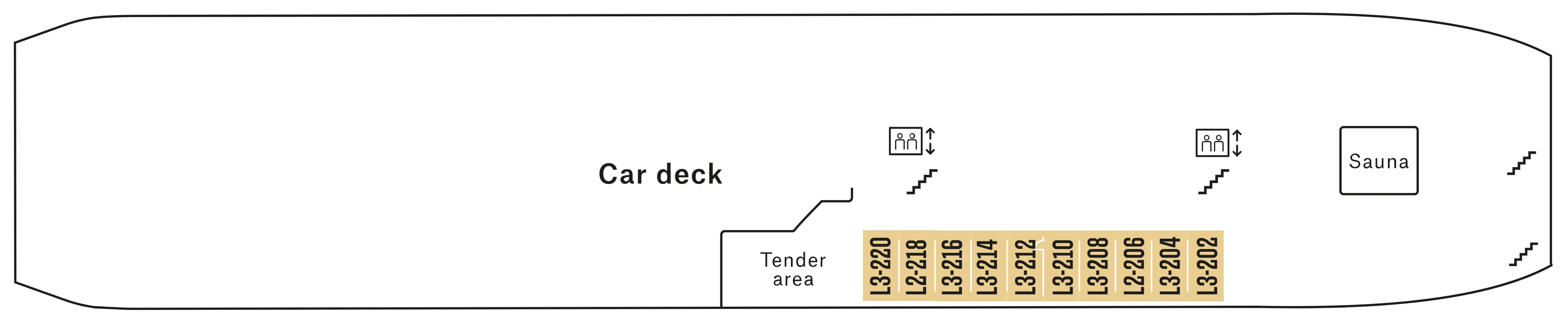 Le MS Nordlys (NL) Plan du pont