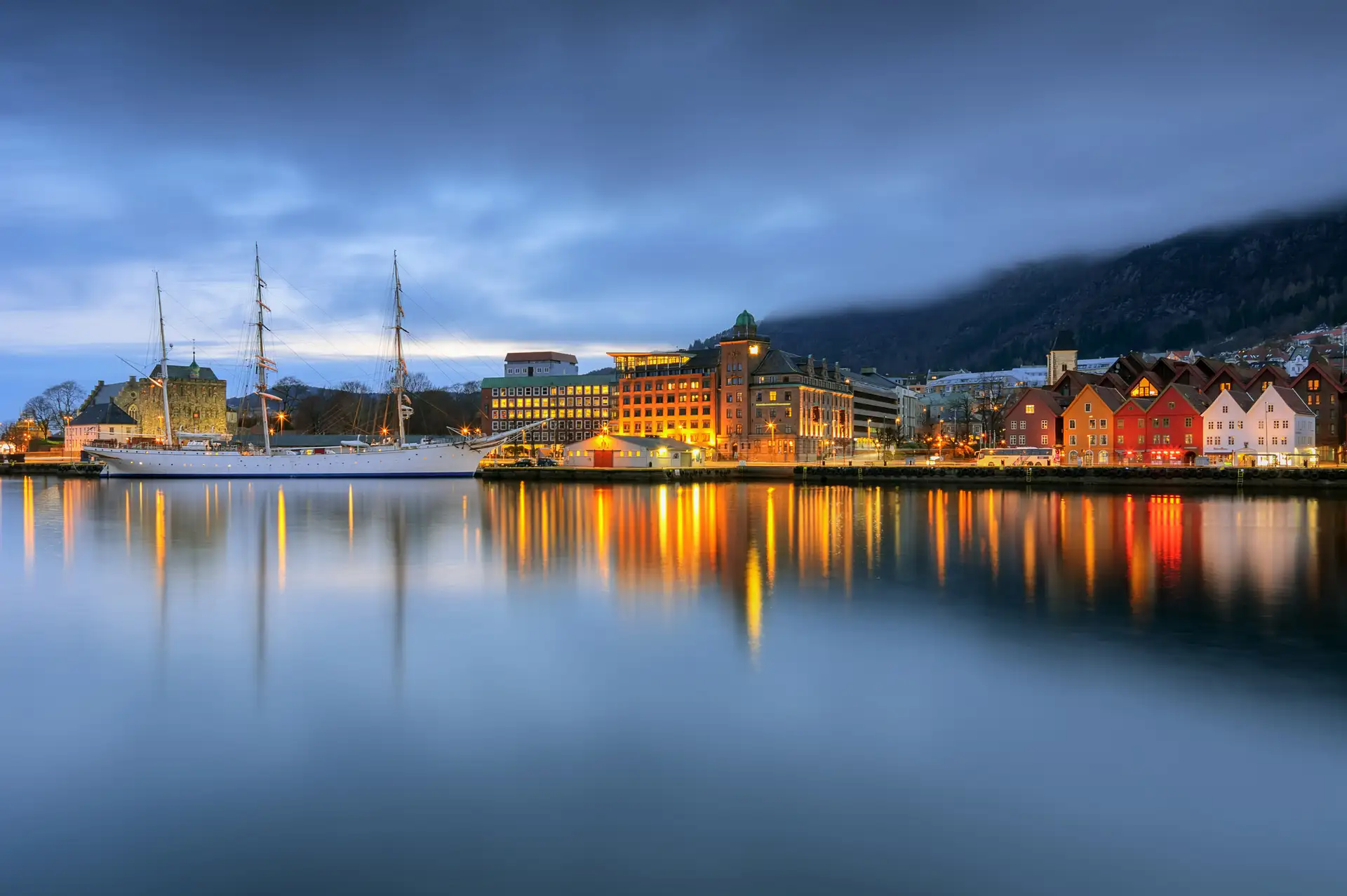 Bergen Norway by Night