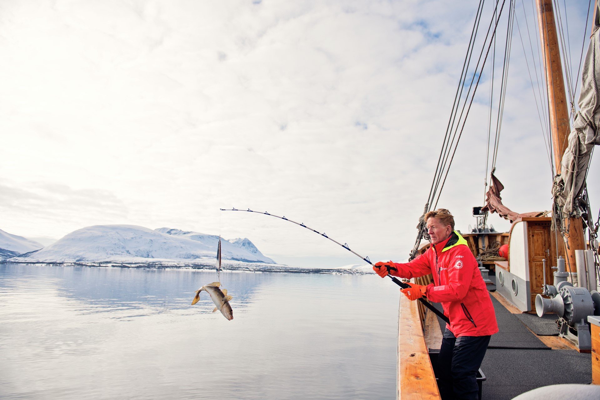 Expédition de pêche hivernale en Norvège