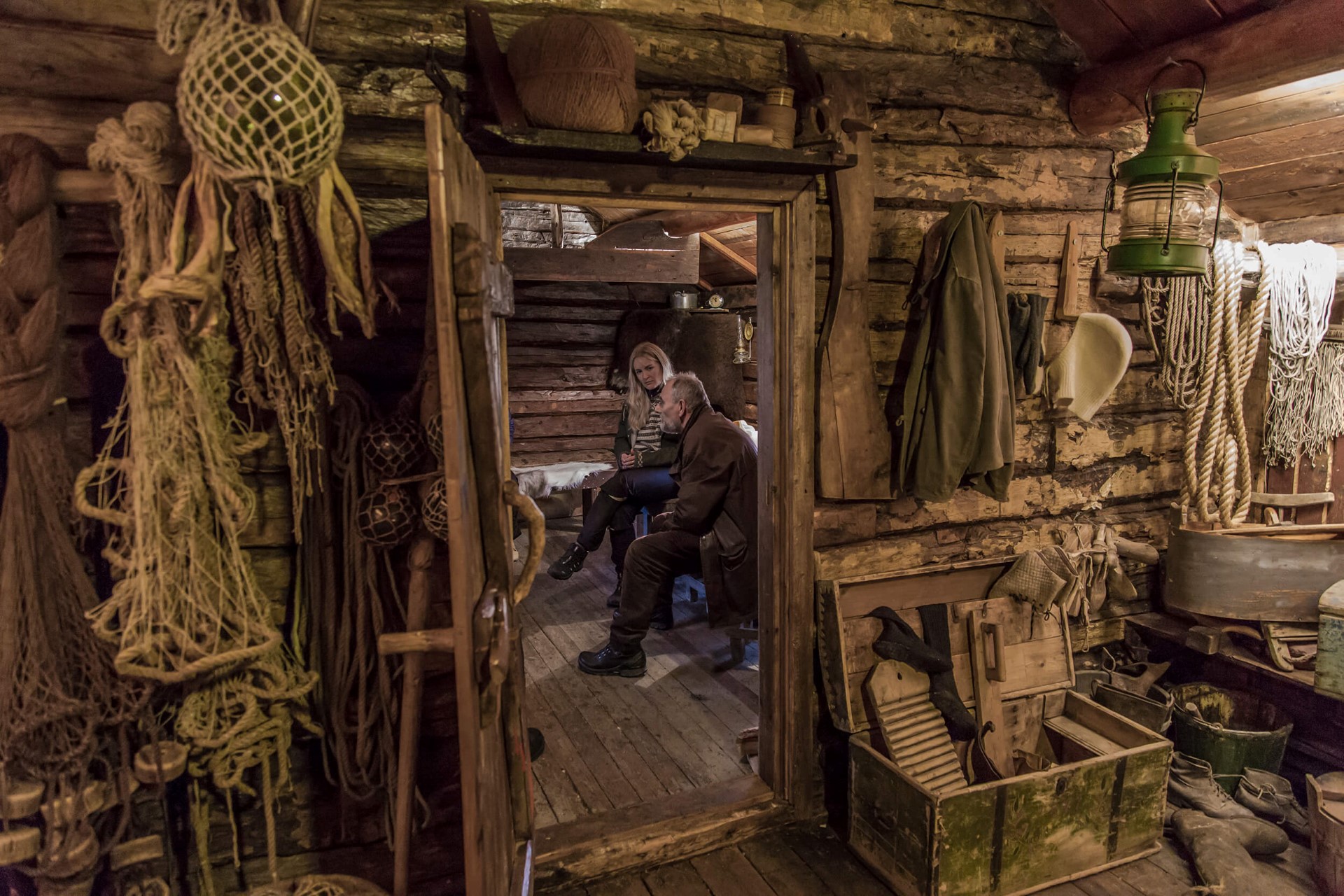 Inside a fishing cabin in a Norwegian fishing village