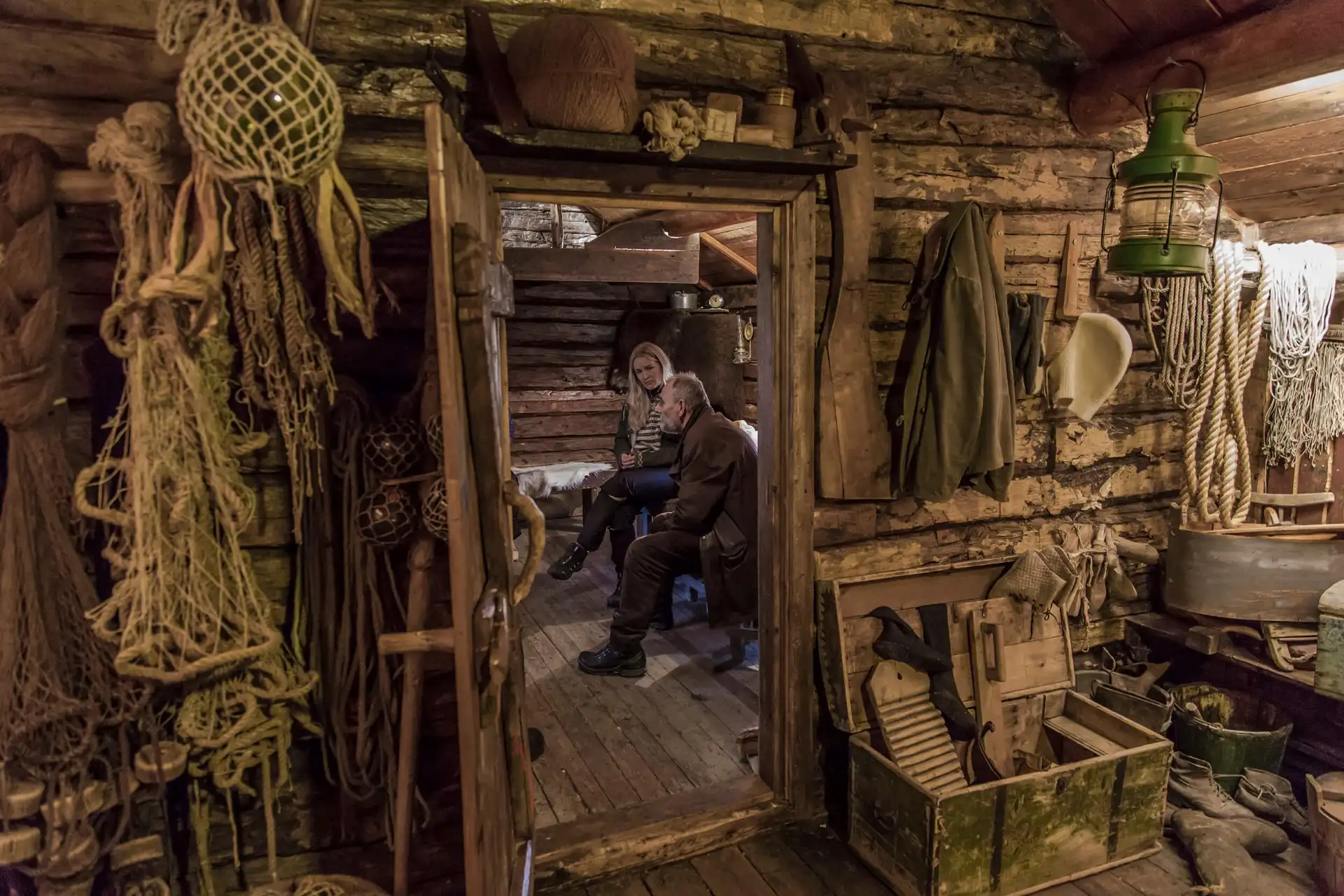 Inside a fishing cabin in a Norwegian fishing village