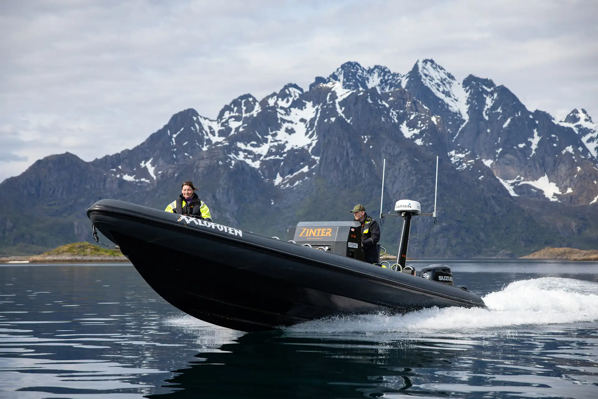 Lorraine Kelly on a sea eagle safari in the Lofoten Islands during Lorraine Kelly's Norwegian Odyssey