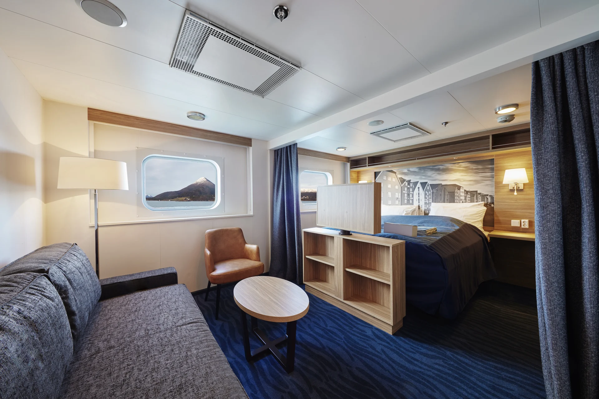MS Nordkapp Expedition Suite Lounge and Window Area