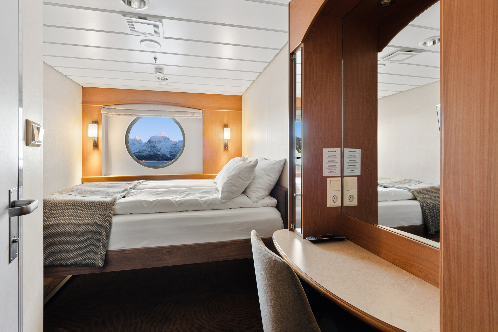 Polar Outside O2D MS Trollfjord Double Bed View