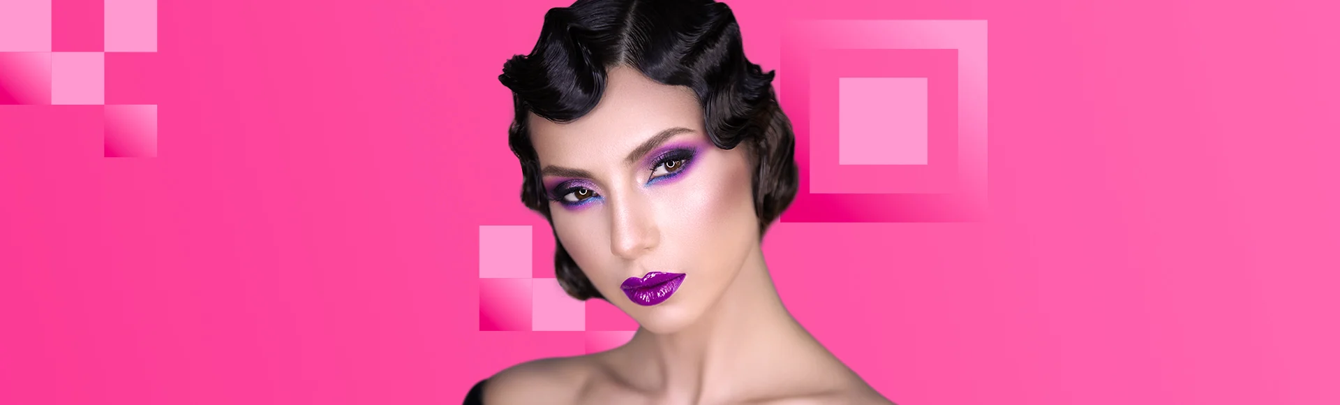 Mujer con look de finger waves