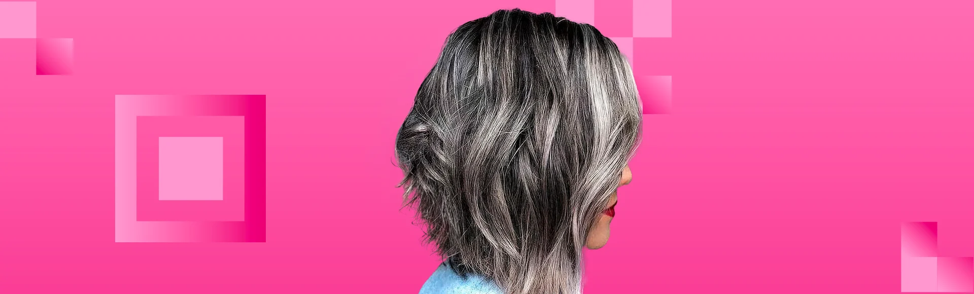 Cabello gris luminoso y bien cuidado