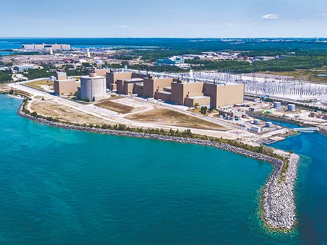 Bruce Nuclear Generating Station on the eastern shore of Lake Huron in Ontario