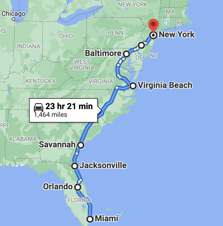 Florida To New York Road Trip | Getjerry.com