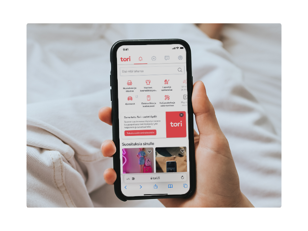 Tori.fi Mobiili kuva applikaatiosta