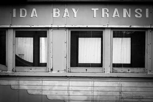 Photograph of old train carriage.