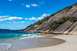 Photograph of Misery Beach in the Torndirrup National Park near Albany, Western Australia.