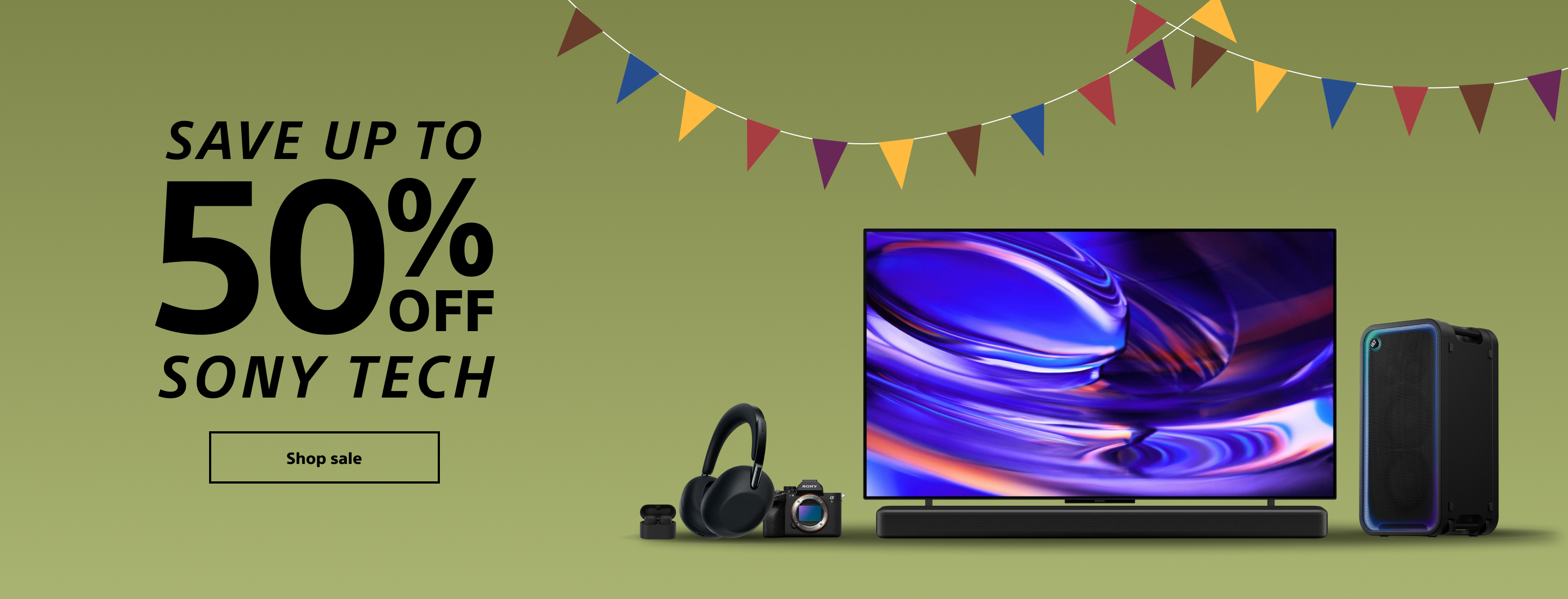 Save up to 50% off Sony Tech