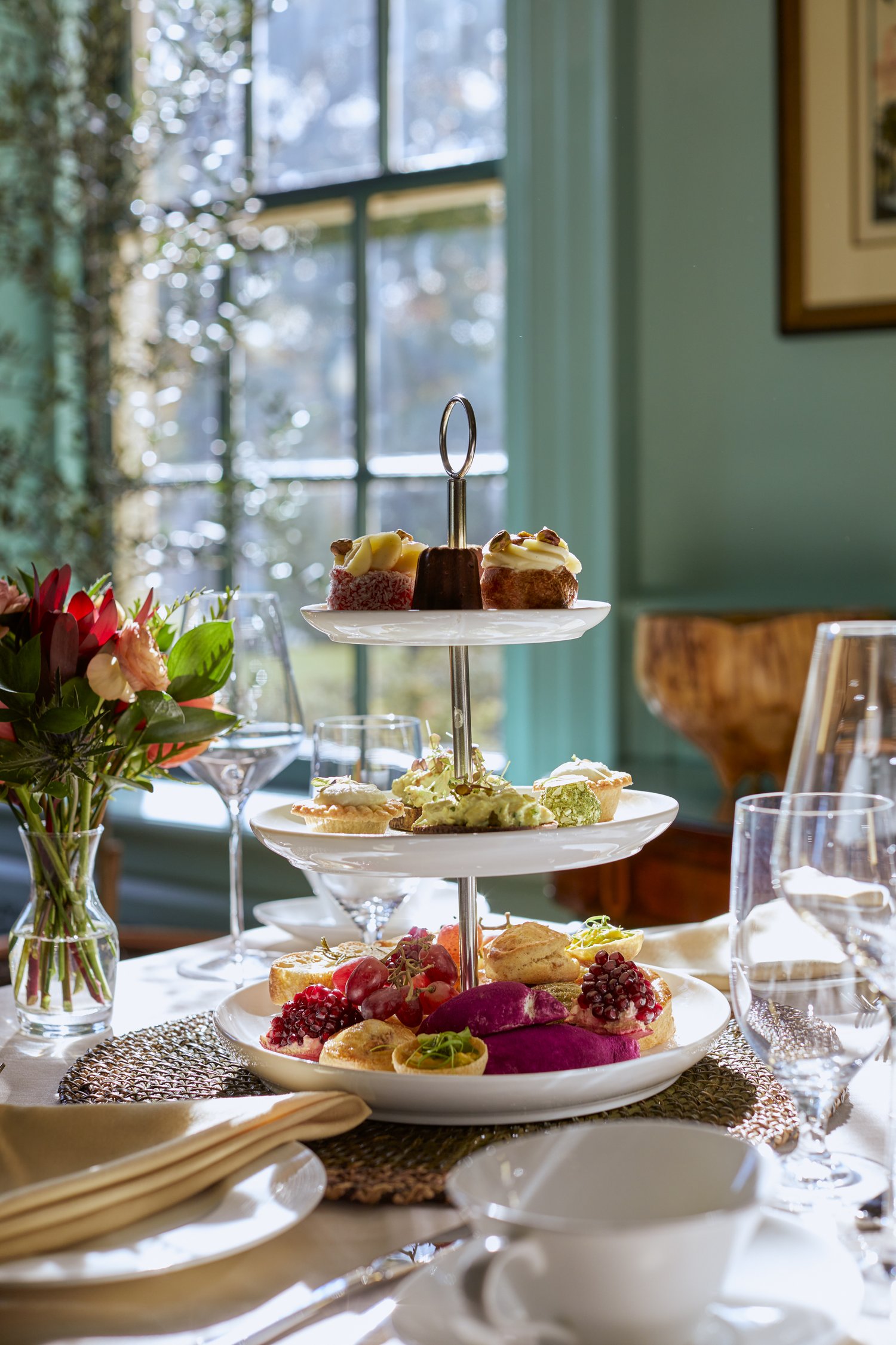 A tea tier at Floris.