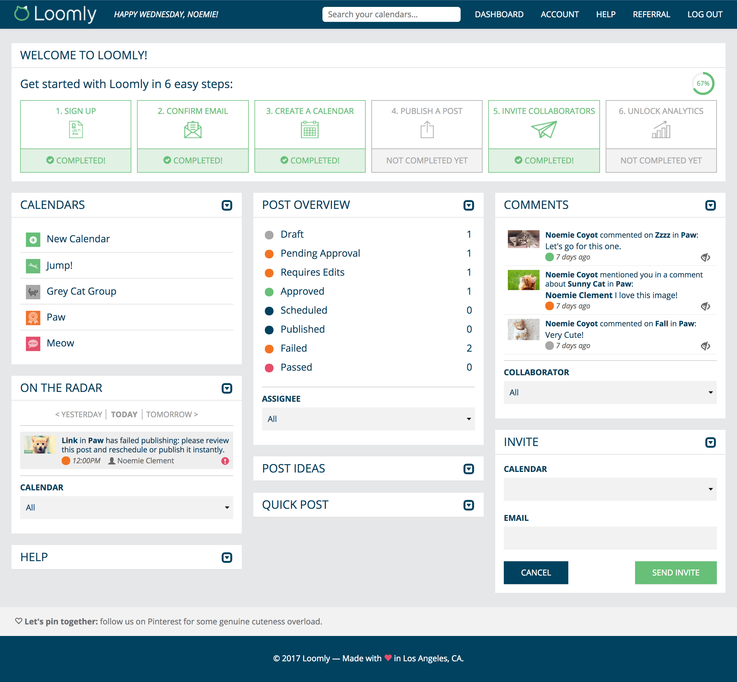 Content library with pre-approved posts in Loomly