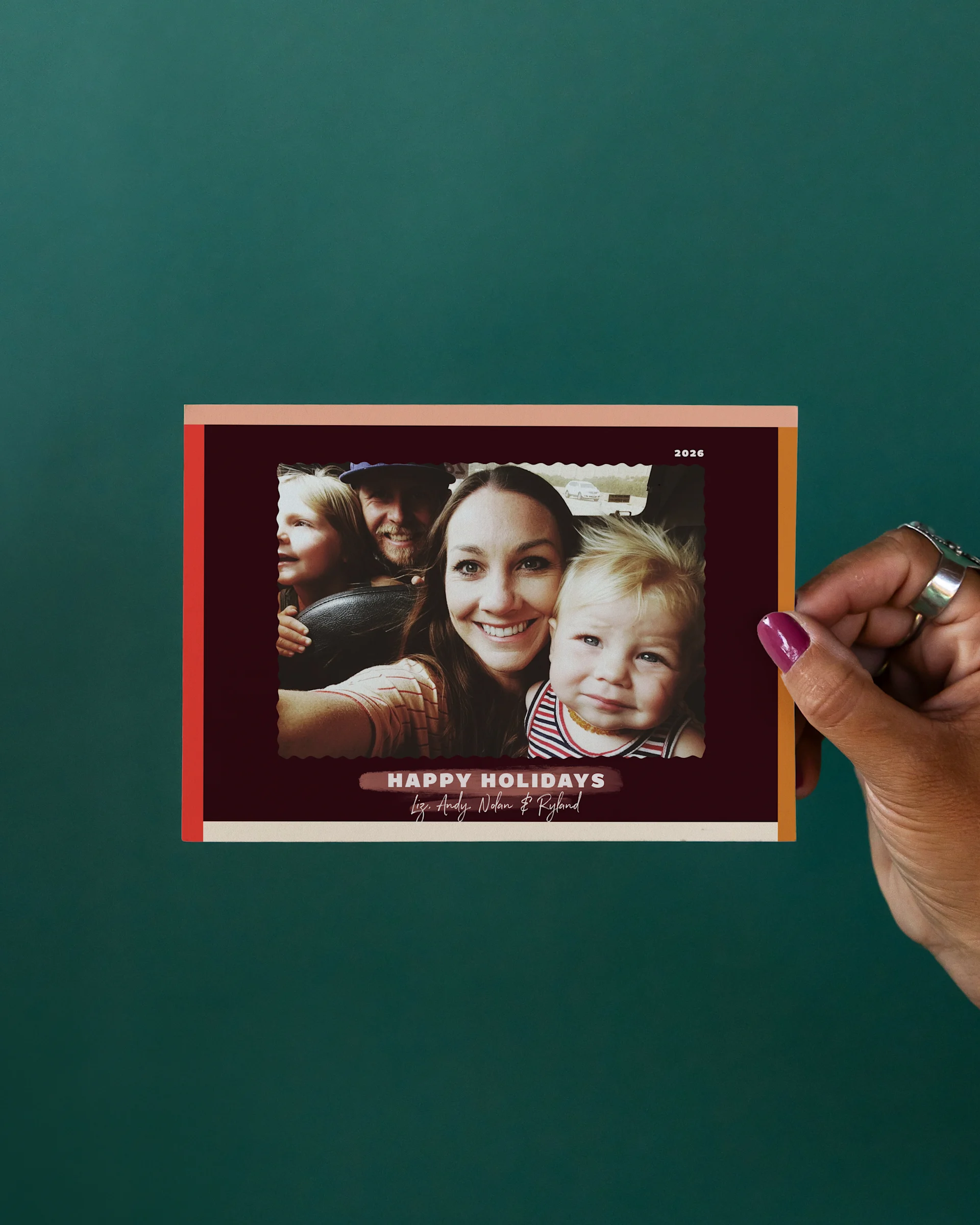 Colorblock Holiday Card 5