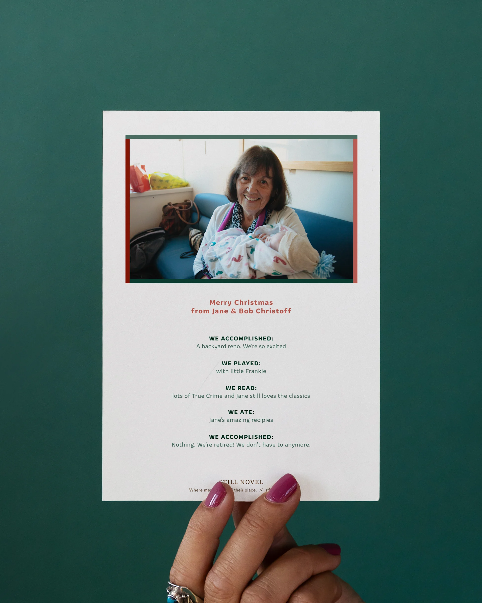 Colorblock Holiday Card 3