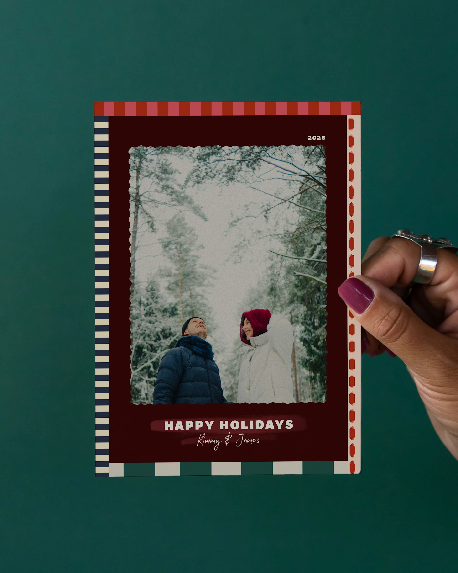 Colorblock Holiday Card 2