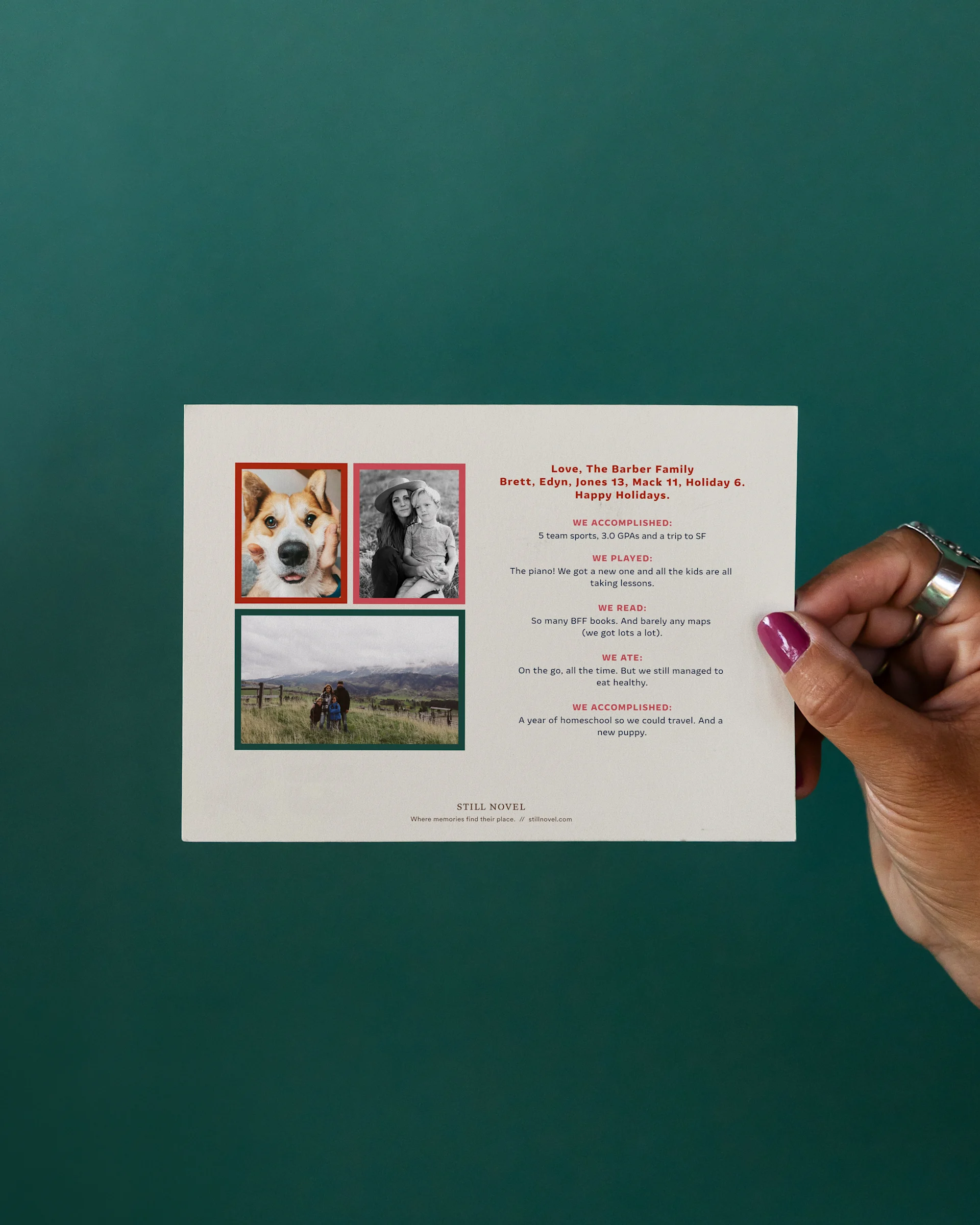 Colorblock Holiday Card 6