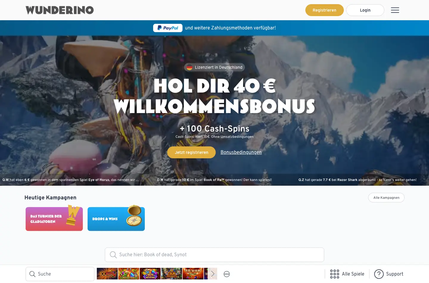 Wunderino Promo Code mit Cashback-Bonus: Lohnt sich das Angebot?