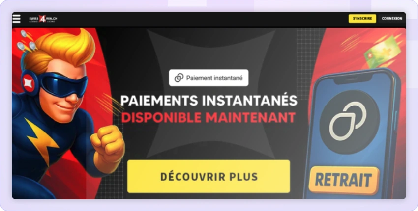 Étape une pour cliquer sur le bouton « S’inscrire » en haut du site Swiss4Win