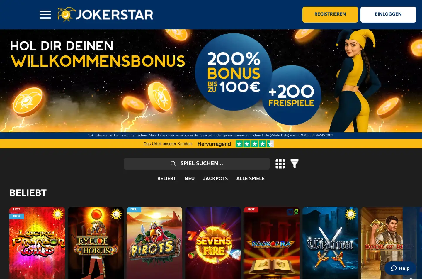 Review: Jokerstar Casino Promo Code für Spieler aus Deutschland