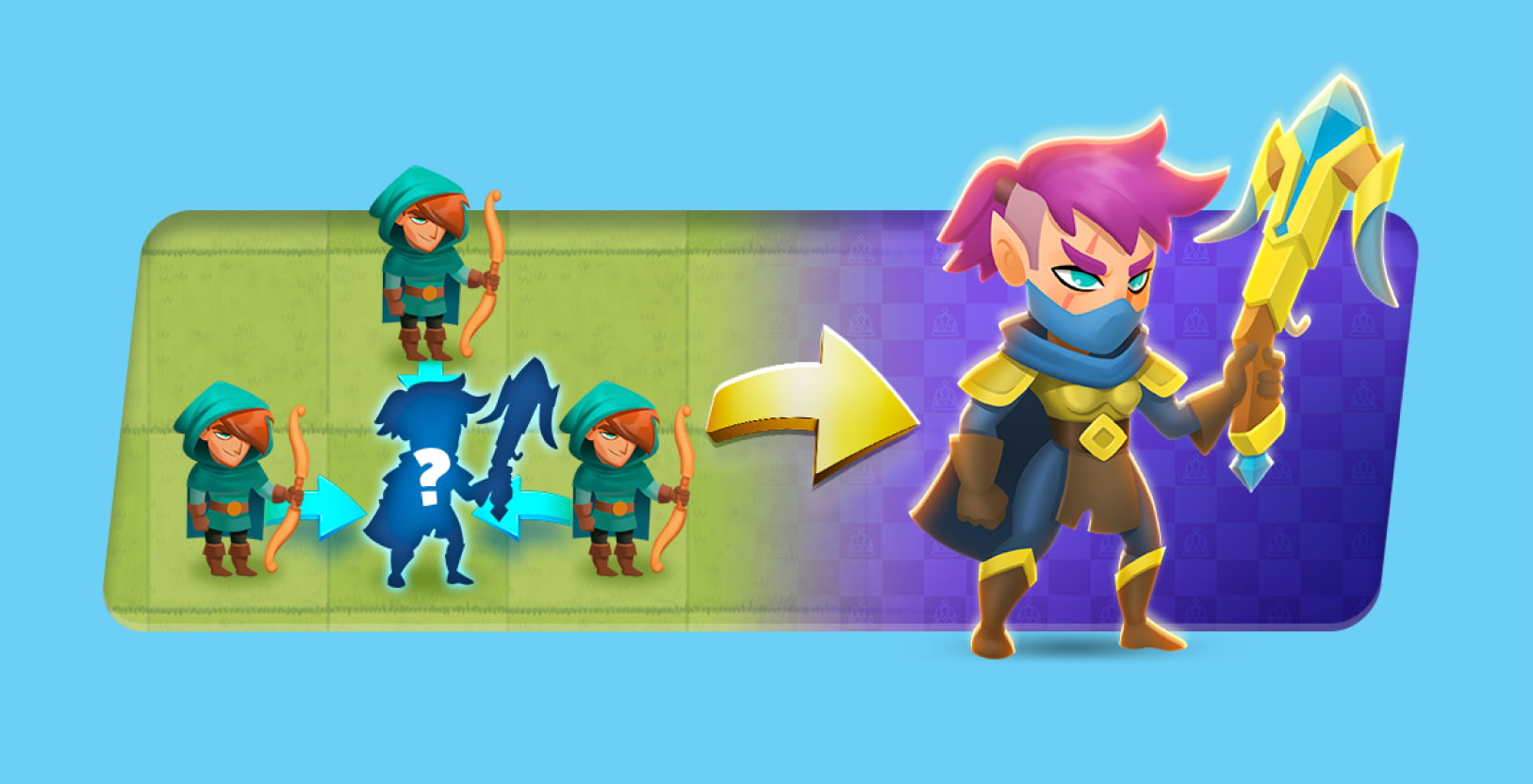 Top Troops - Game Key Feature - Merge & Upgrade Background