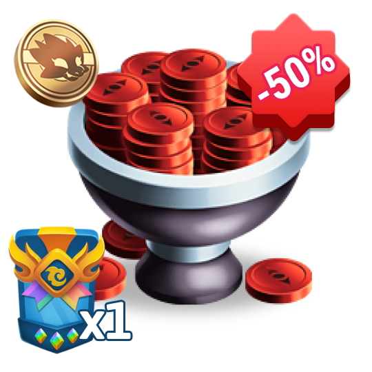 20 000 pièces de grille + 1 pack de vignettes brillantes - Rareté 3 + 125 piécettes VIP