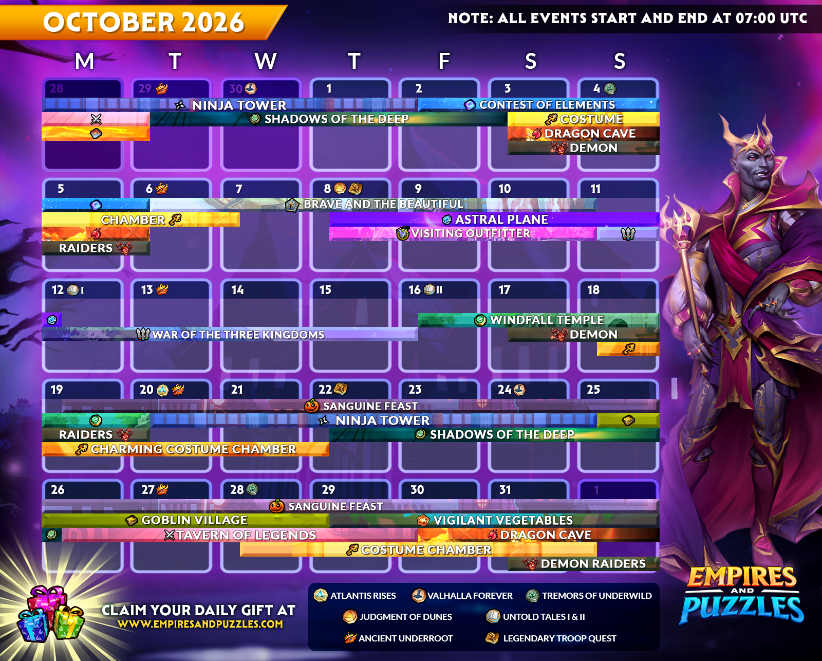 2026 October Monthly Calendar