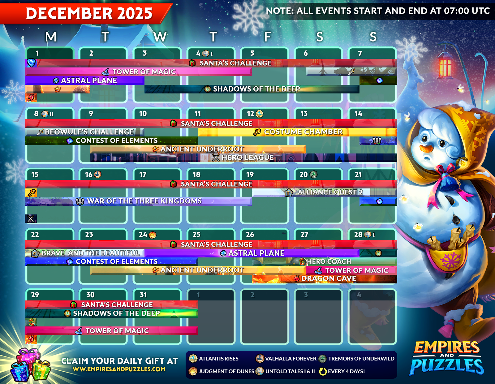 December Calendar 2025