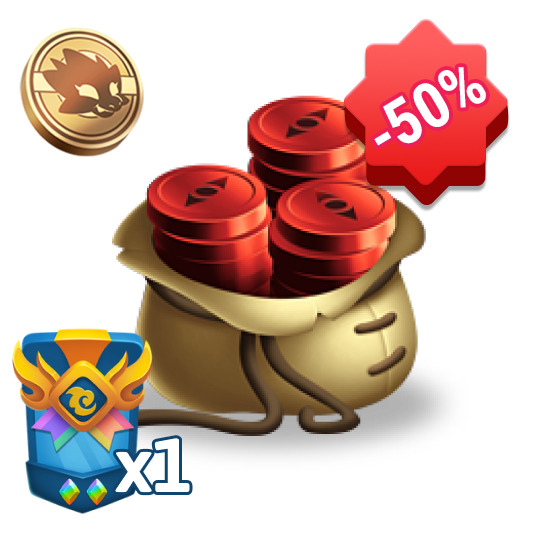 11 000 pièces de grille + 1 pack de vignettes brillantes - Rareté 2 + 75 piécettes VIP