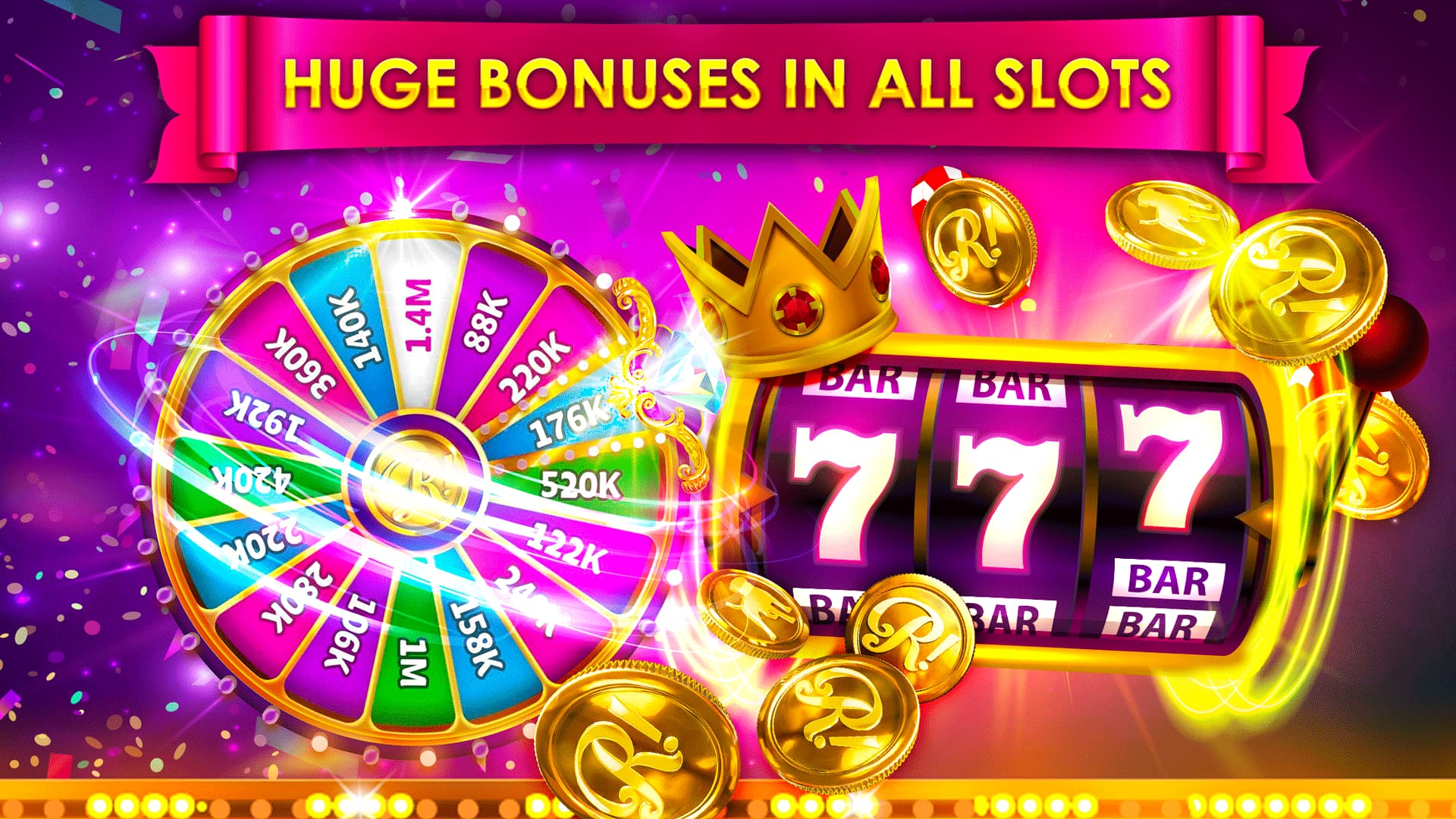 Hit It Rich casino slots game interface showing various slot machines