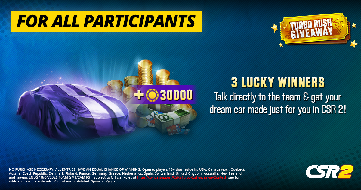 Turbo Rush Giveaway - All participants