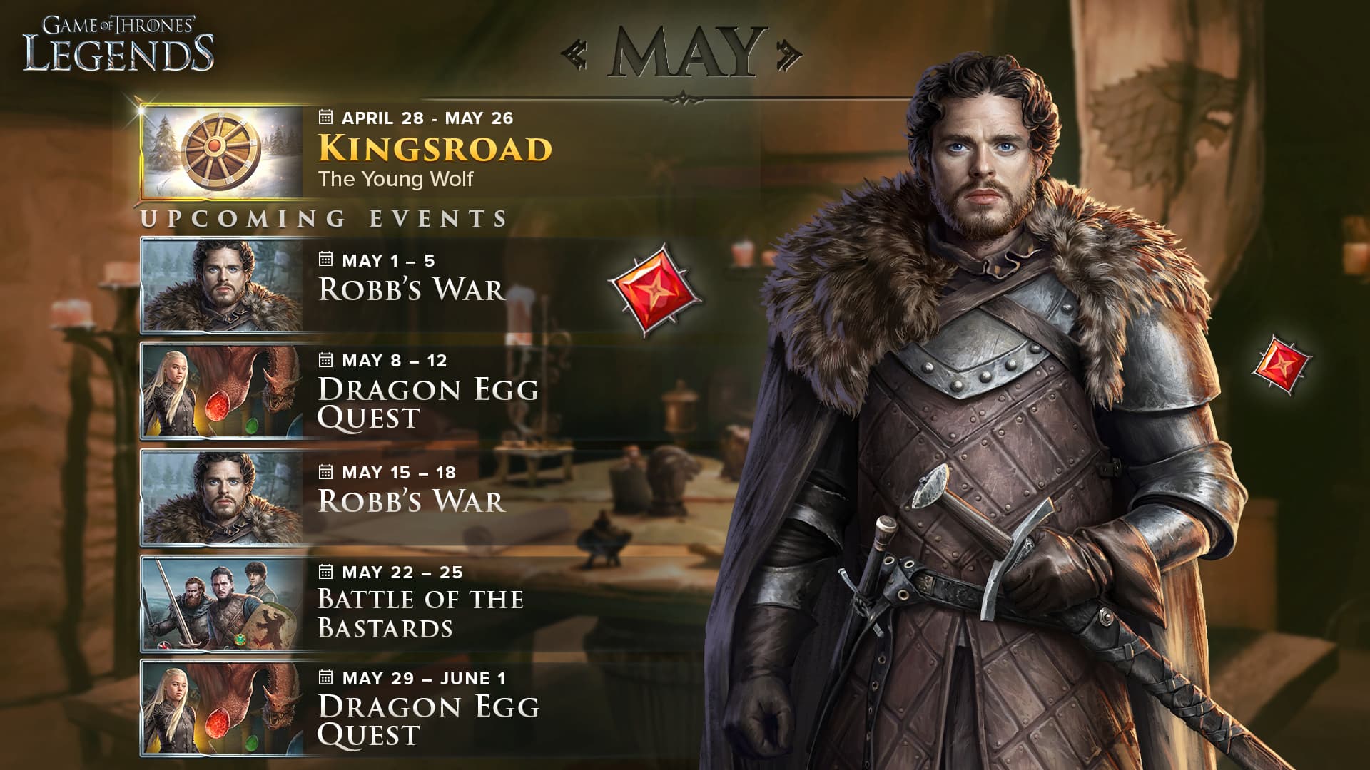 Game of Thrones Legends May Event Calendar