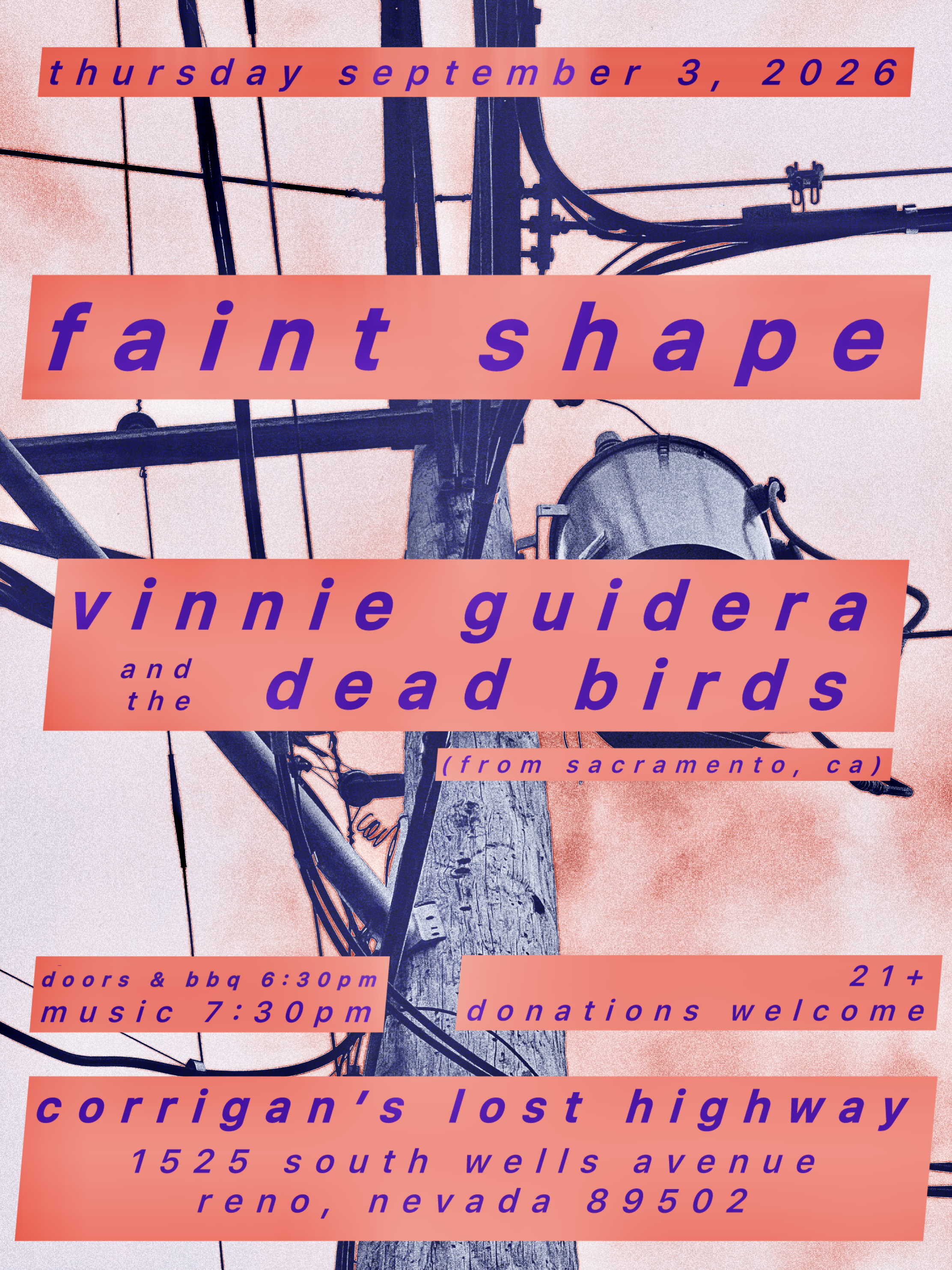 Vinne Guidera & The Dead Birds and Faint Shape @ Corrigan's